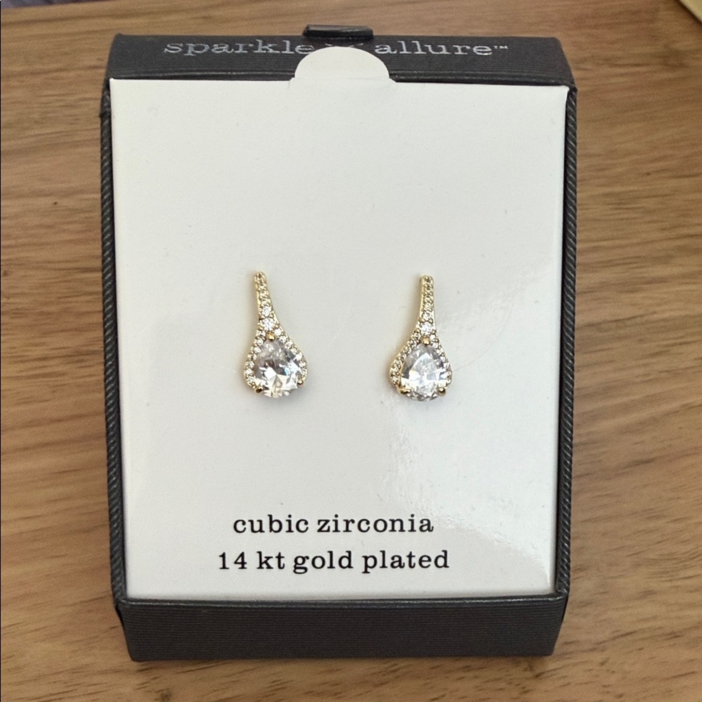 Gold Plated Cubic Zirconia Earrings
